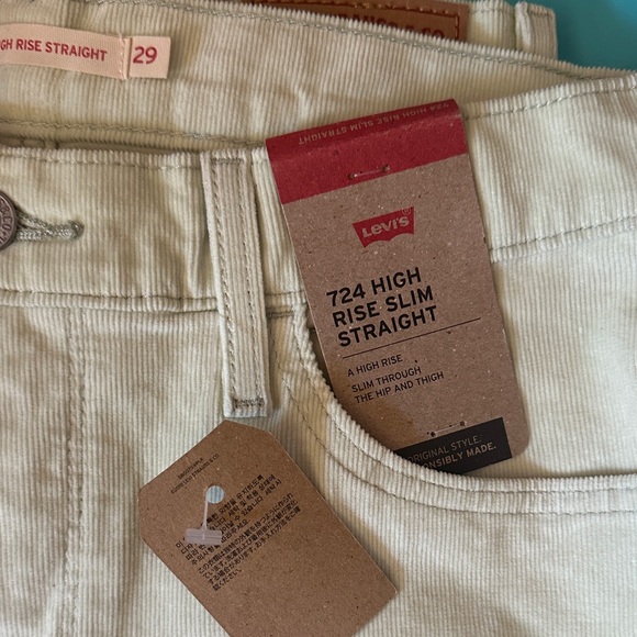 Levi’s 724 high rise slim straight size 8 long nwt - Picture 3 of 4